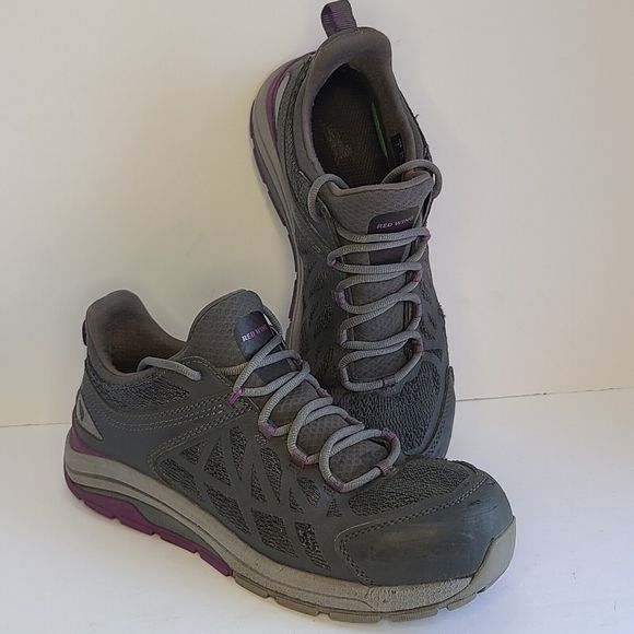 RED WING Women's (9B) Gray & Purple Cooltech Safety Toe Athletic Work Shoes 2343 - Picture 1 of 13
